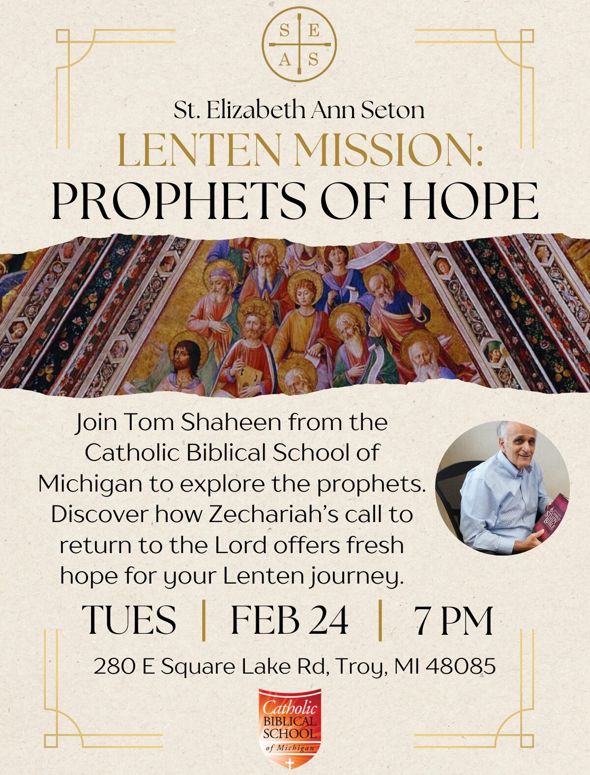 St. Elizabeth Ann Seton Lenten Mission 2026 Catholic Biblical School